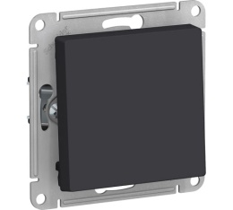 Кнопка нажимная AtlasDesign ATN001015 1кл, карбон, механизм