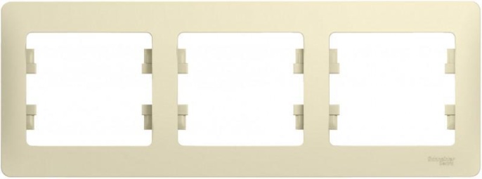 Рамка GLOSSA GSL000203 3пост бежевая