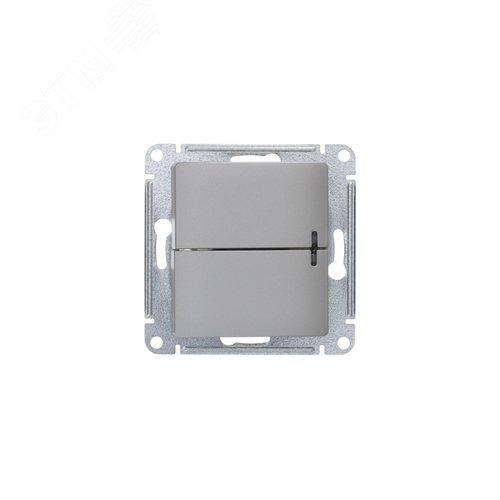 Выключатель GLOSSA GSL001253 2кл c подсв., платина