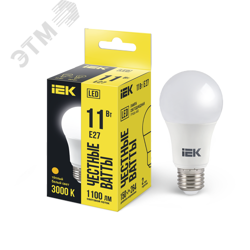 Лампа IEK LED11 A60 11W 3000K E27