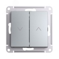 Выключатель AtlasDesign ATN000319 2кл жалюзи, алюминий, механизм