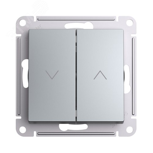 Выключатель AtlasDesign ATN000319 2кл жалюзи, алюминий, механизм