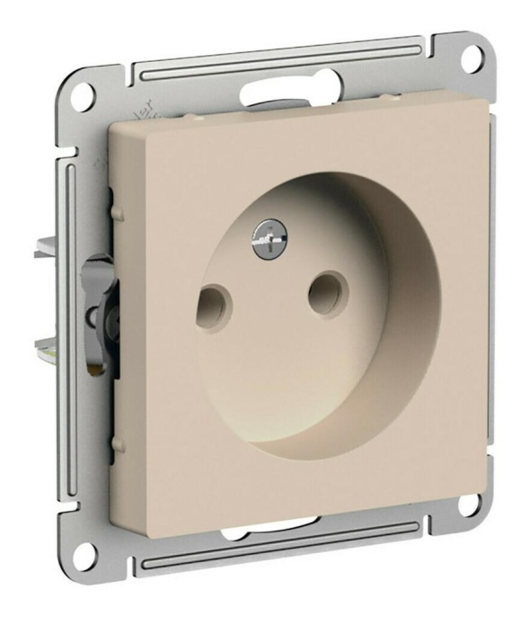 Розетка AtlasDesign ATN001241 б/з песочный, механизм