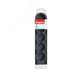 Удлинитель LEGRAND 694578 5-м 16А IP20 Стандарт 5х2P+E без кабеля черн.