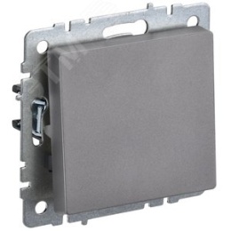 Переключатель IEK BRITE 1кл сталь