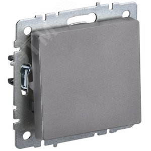 Переключатель IEK BRITE 1кл сталь