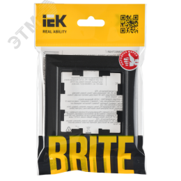 Рамка IEK BRITE 1пост черный