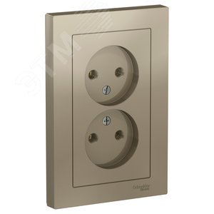 Розетка AtlasDesign ATN000520 2ная б/з шампань