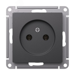 Розетка AtlasDesign ATN001441 б/з базальт, механизм
