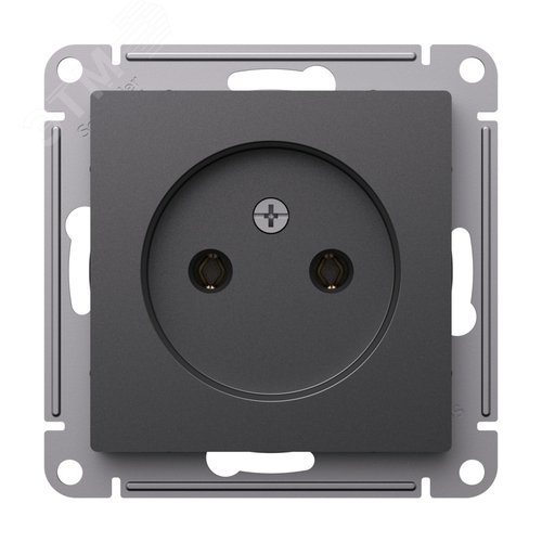 Розетка AtlasDesign ATN001441 б/з базальт, механизм