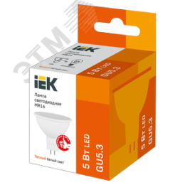 Лампа IEK LED5 GU5.3 5W 3000K 