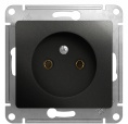 Розетка GLOSSA GSL000741 1-ая б/з антрацит