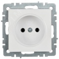 Розетка IEK BRITE 1-ная б/з белый
