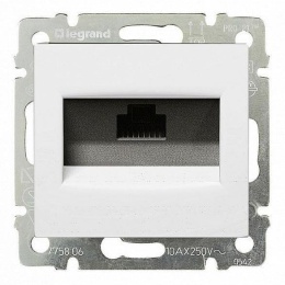 Legrand Valena 774230 Розетка RJ45 UTP Cat5e на захватах белая 774230 