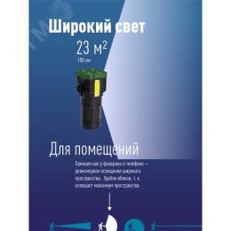 Фонарь КОСМОС KOC902Lit аккум 4Вт+3ВтCOB Li-ion18650 прожектор