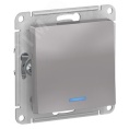Выключатель AtlasDesign ATN000313 1кл с подв., алюминий, механизм