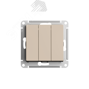 Выключатель AtlasDesign ATN001231 3кл, песочный, механизм
