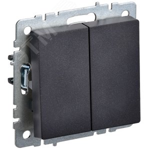 Выключатель IEK BRITE 2кл черный