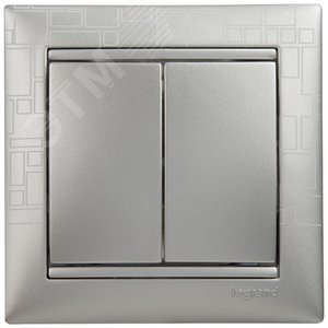 Legrand Valena 770105 Выключатель 2кл. алюм. 