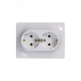 Розетка GLOSSA GSL000124 2-ая с/з белый