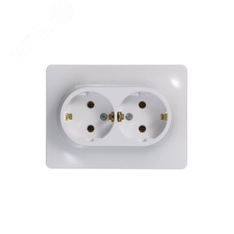 Розетка GLOSSA GSL000124 2-ая с/з белый