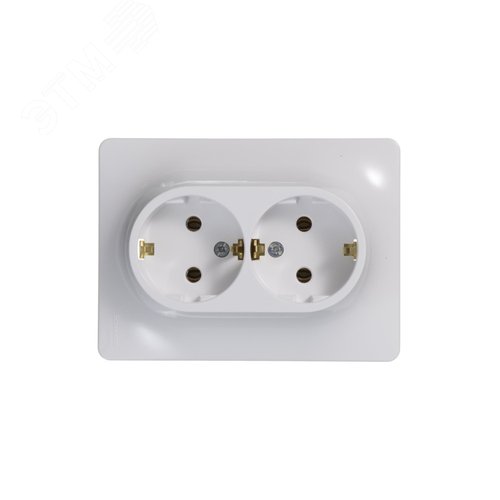 Розетка GLOSSA GSL000124 2-ая с/з белый