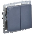 Переключатель IEK BRITE 2кл маренго