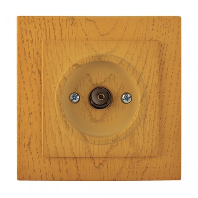 Розетка NILSON 24251029 СУ 1ая TV. дуб новый