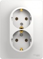 Розетка GLOSSA GSL000124 2-ая с/з белый