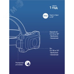 Фонарь КОСМОС KOC507Lit налобный 3W