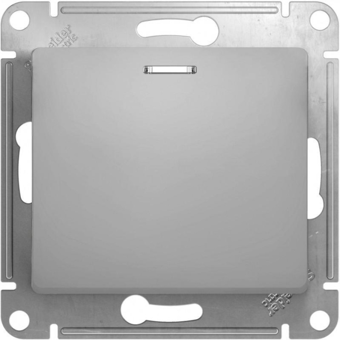 Выключатель GLOSSA GSL000313 1кл с подс., механизм, алюминий