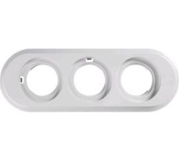 Рамка BIRONI BF1-630-21 3пост для откр. проводки Пластик белый (ретро)