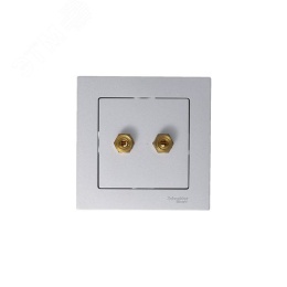 Аудиорозетка AtlasDesign ATN000387 2-ая алюминий