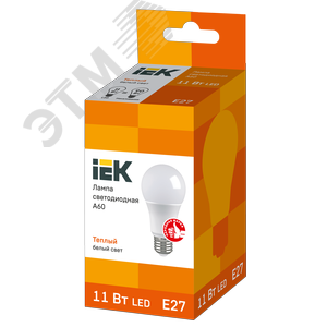 Лампа IEK LED11 A60 11W 3000K E27