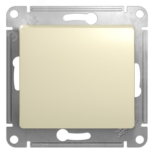 Переключатель GLOSSA GSL000271 1кл, перекресный, бежевый