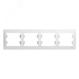 Рамка GLOSSA GSL000104 4поста белая