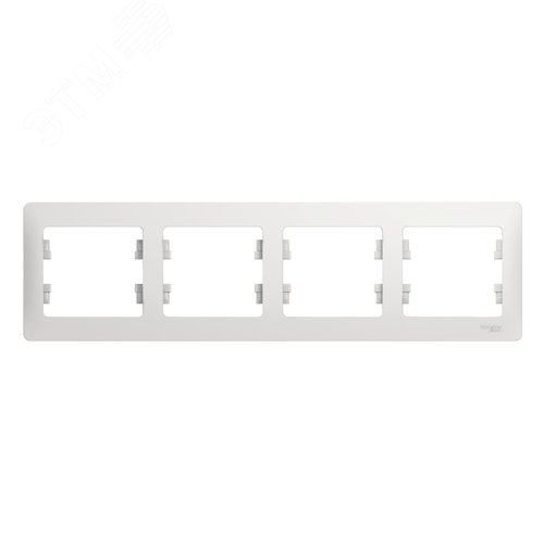 Рамка GLOSSA GSL000104 4поста белая
