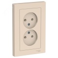 Розетка AtlasDesign ATN000220 2ая б/з механизм, бежевая