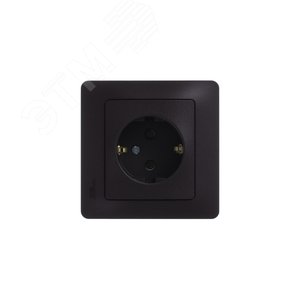 Розетка GLOSSA GSL000843 с заз. в рамку шоколад