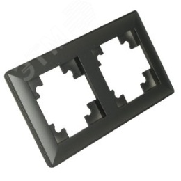 Рамка STEKKER PFR00-7002-06 2-я графит пластик, серия КАТРИН