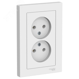 Розетка AtlasDesign ATN000120 2ая б/з механизм, белая