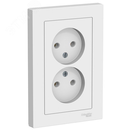 Розетка AtlasDesign ATN000120 2ая б/з механизм, белая