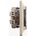 Розетка GLOSSA GSL000248 c/з с крышкой бежевый