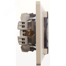 Розетка GLOSSA GSL000248 c/з с крышкой бежевый