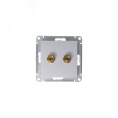 Аудиорозетка AtlasDesign ATN000387 2-ая алюминий