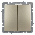 Выключатель NILSON 24150403 СУ 2кл. золото 24151003