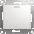 Выключатель GLOSSA GSL000113 1кл с подсв., белый