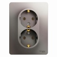 Розетка GLOSSA GSL001224 2-ая с/з платина