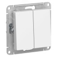 Переключатель AtlasDesign ATN000165 2кл, белый, механизм