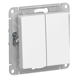 Переключатель AtlasDesign ATN000165 2кл, белый, механизм